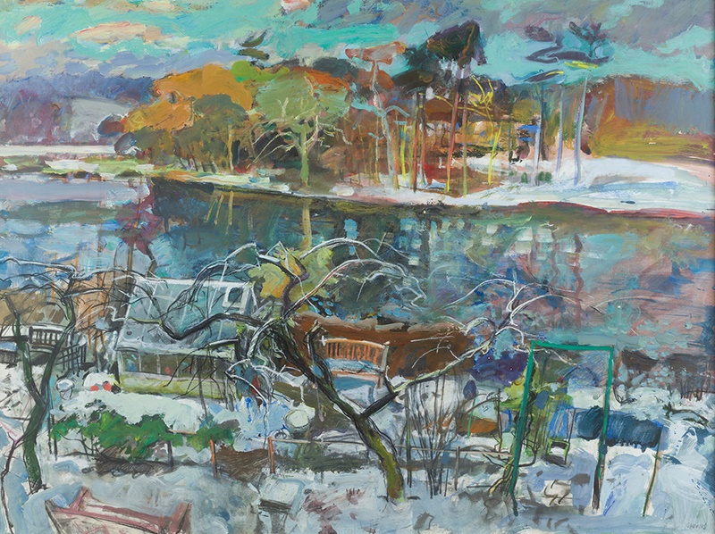 LOT 180 | DUNCAN SHANKS R.S.A., R.S.W., R.G.I. (SCOTTISH 1937-) | WINTER LIGHT | Sold for £5,500 incl premium